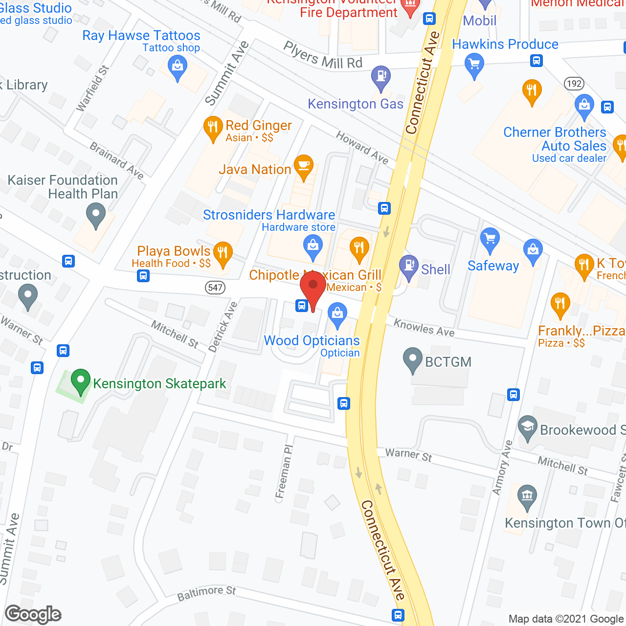 Modena Reserve at Kensington in google map