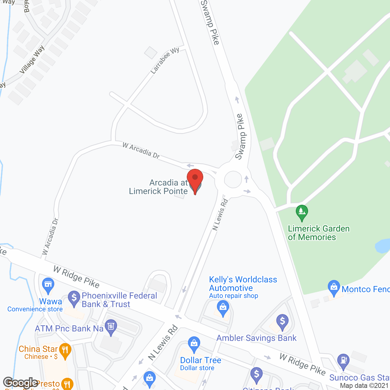 Arcadia at Limerick Pointe in google map