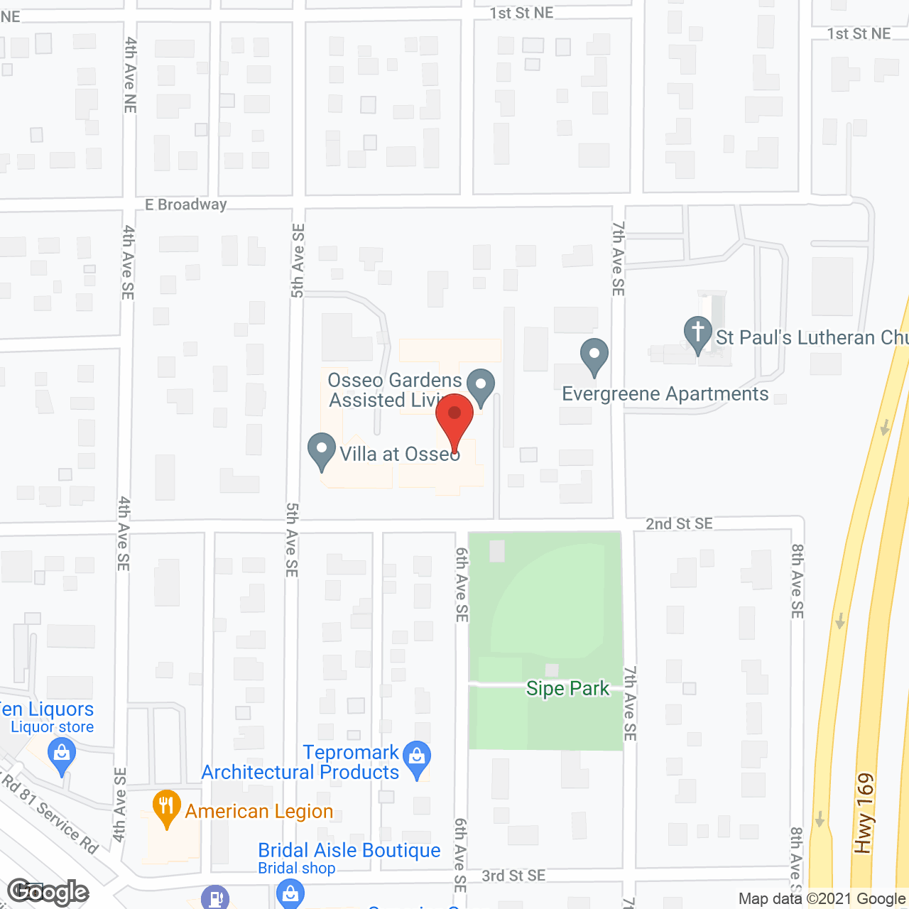 Osseo Gardens Assisted Living in google map