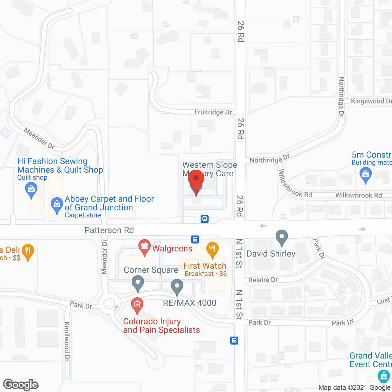 Western Slope Memory Care in google map