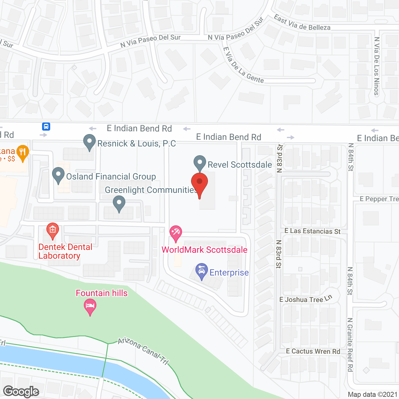 Revel Scottsdale in google map
