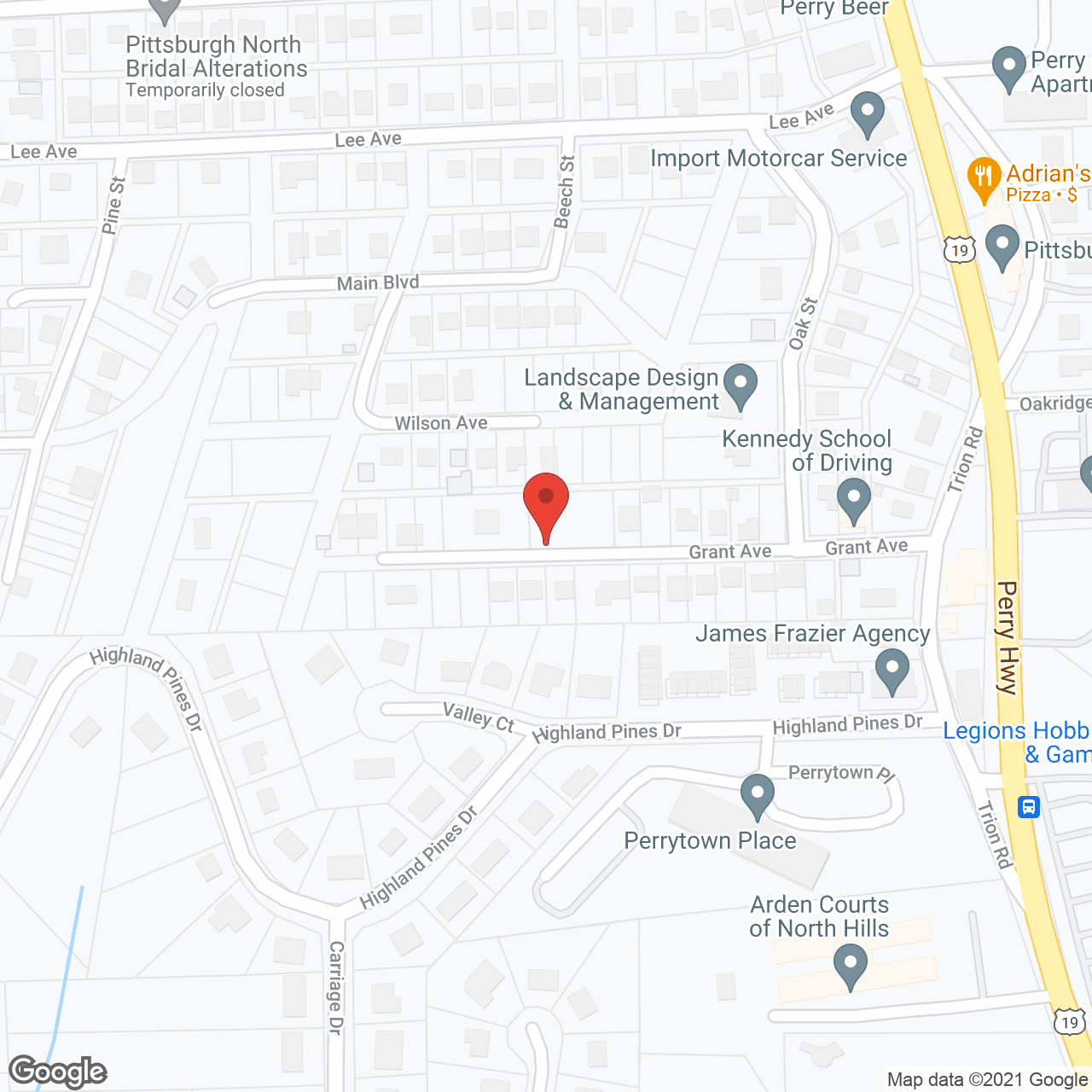 Northland Heights in google map