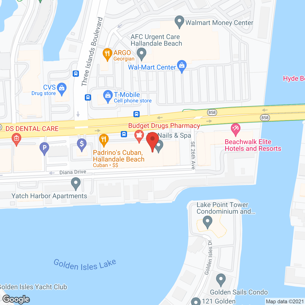 Beach Club Adult Center in google map