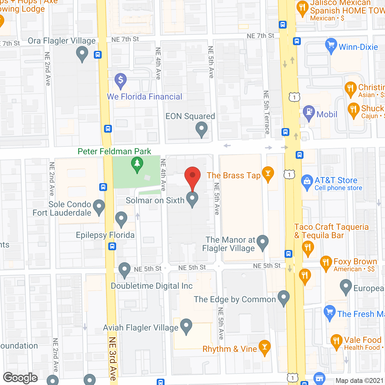 Fort Lauderdale Flagler Village in google map