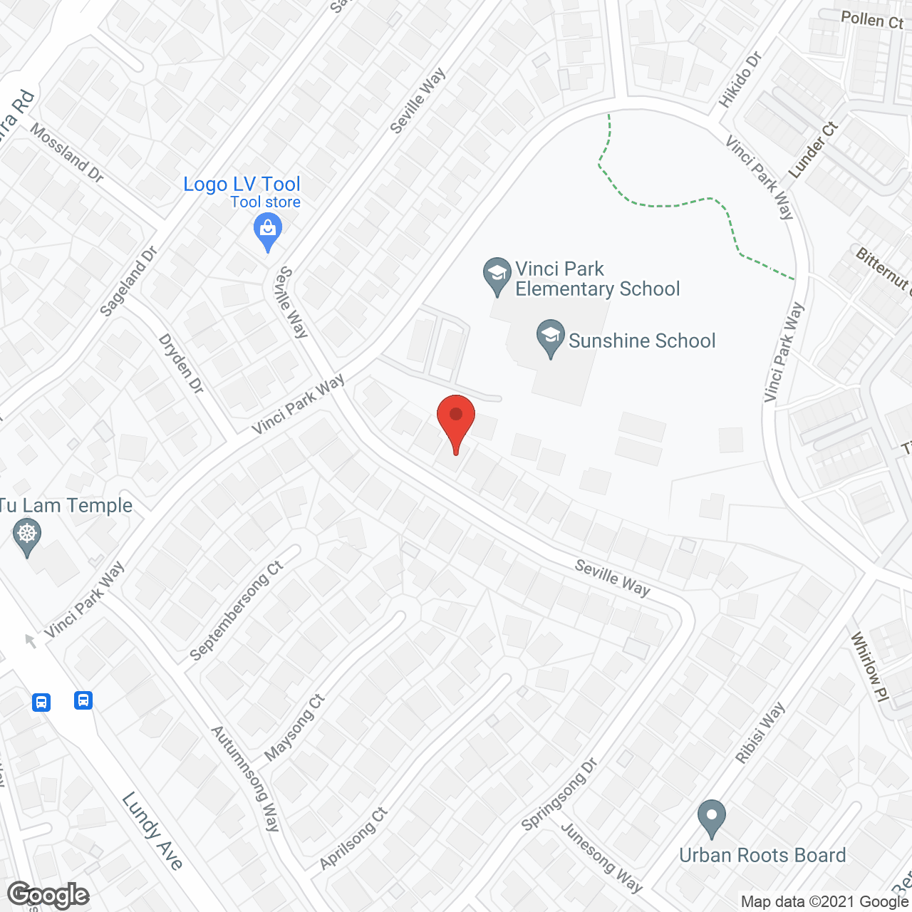 Seville Gardens in google map