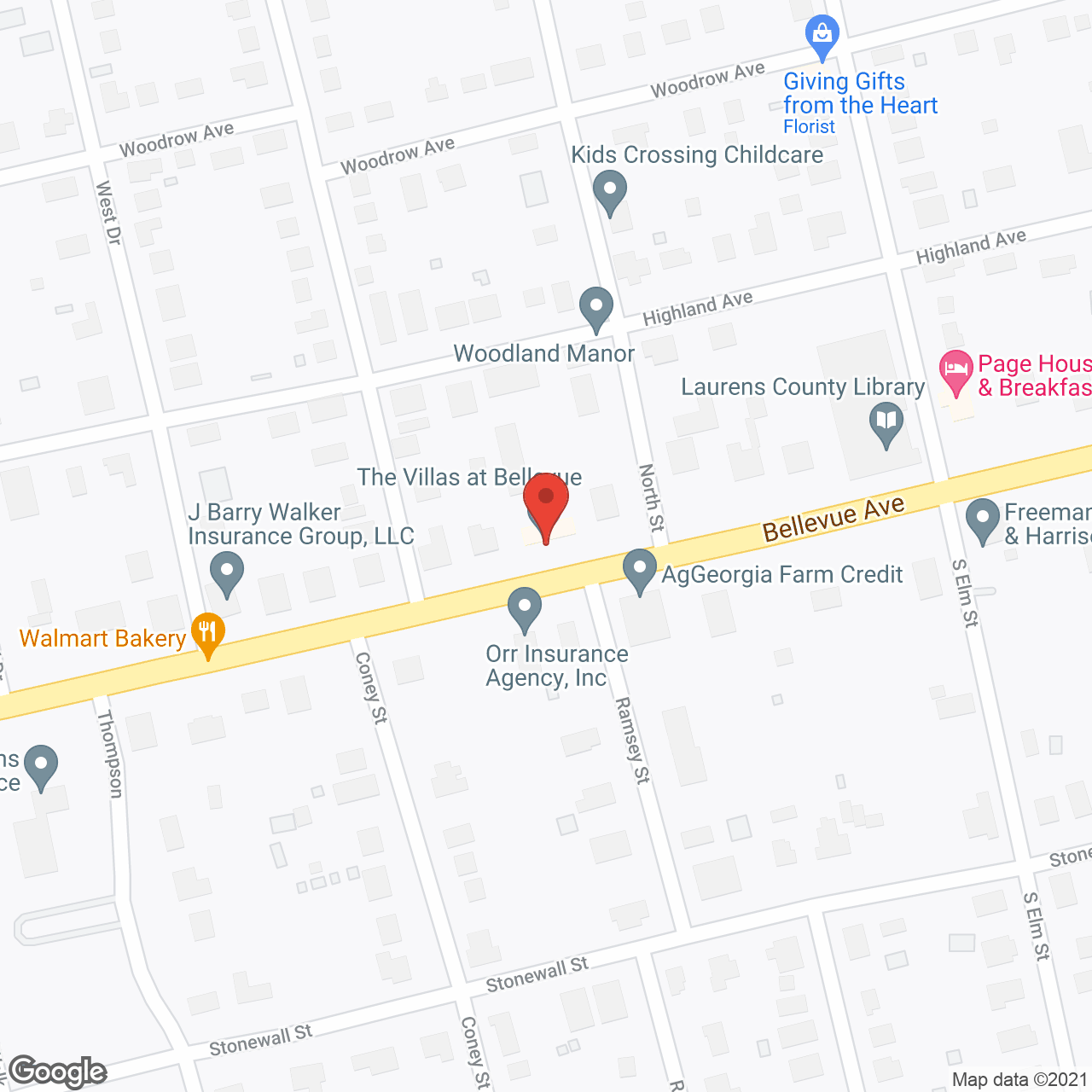 The Villas at Bellevue in google map