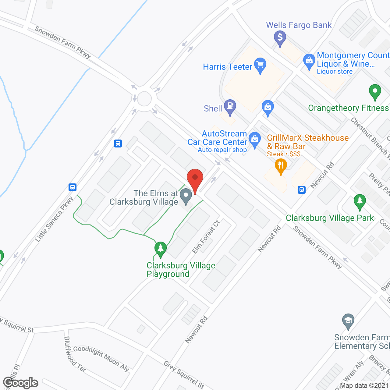 The Elms at Clarksburg Village - Encore in google map