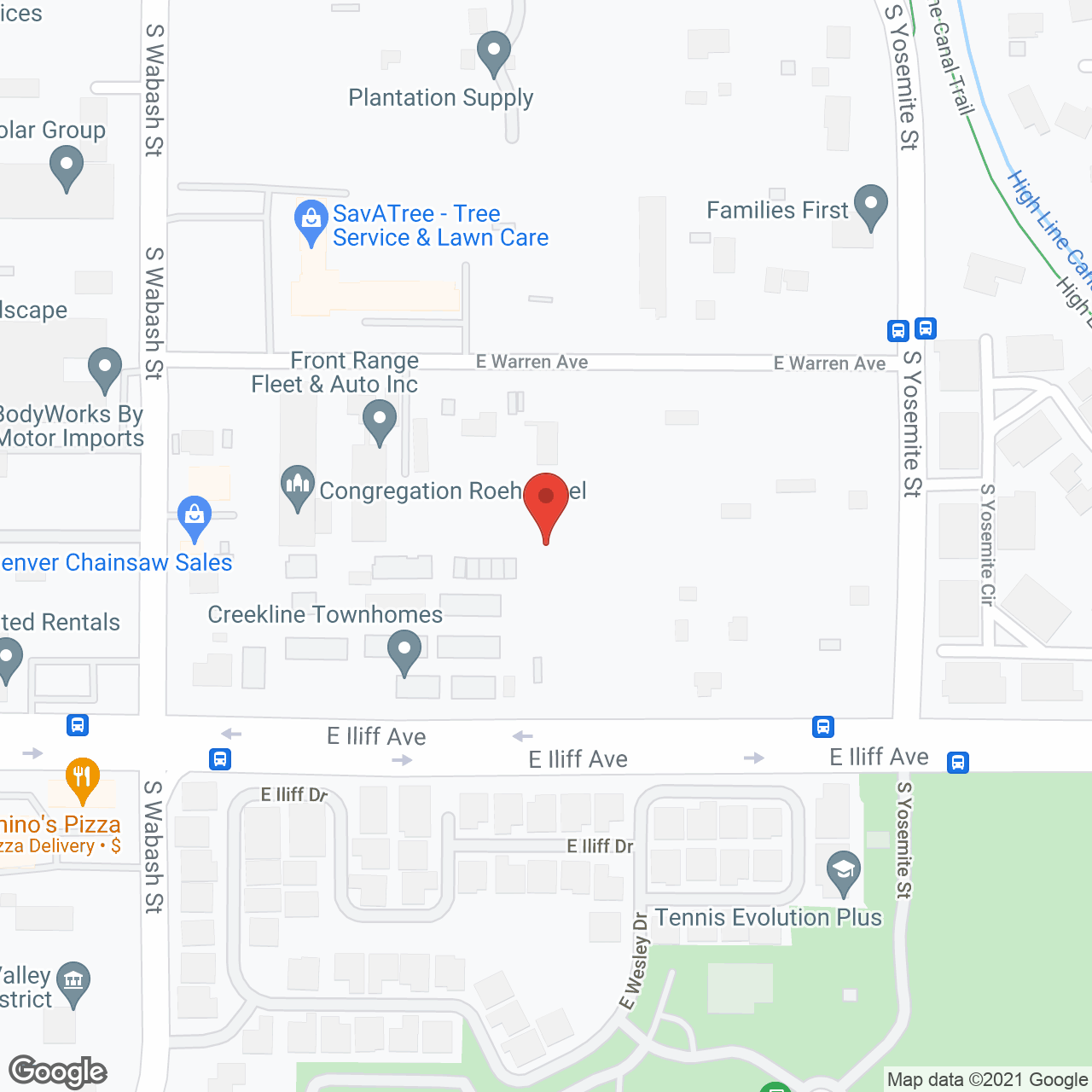Modena Cherry Creek in google map