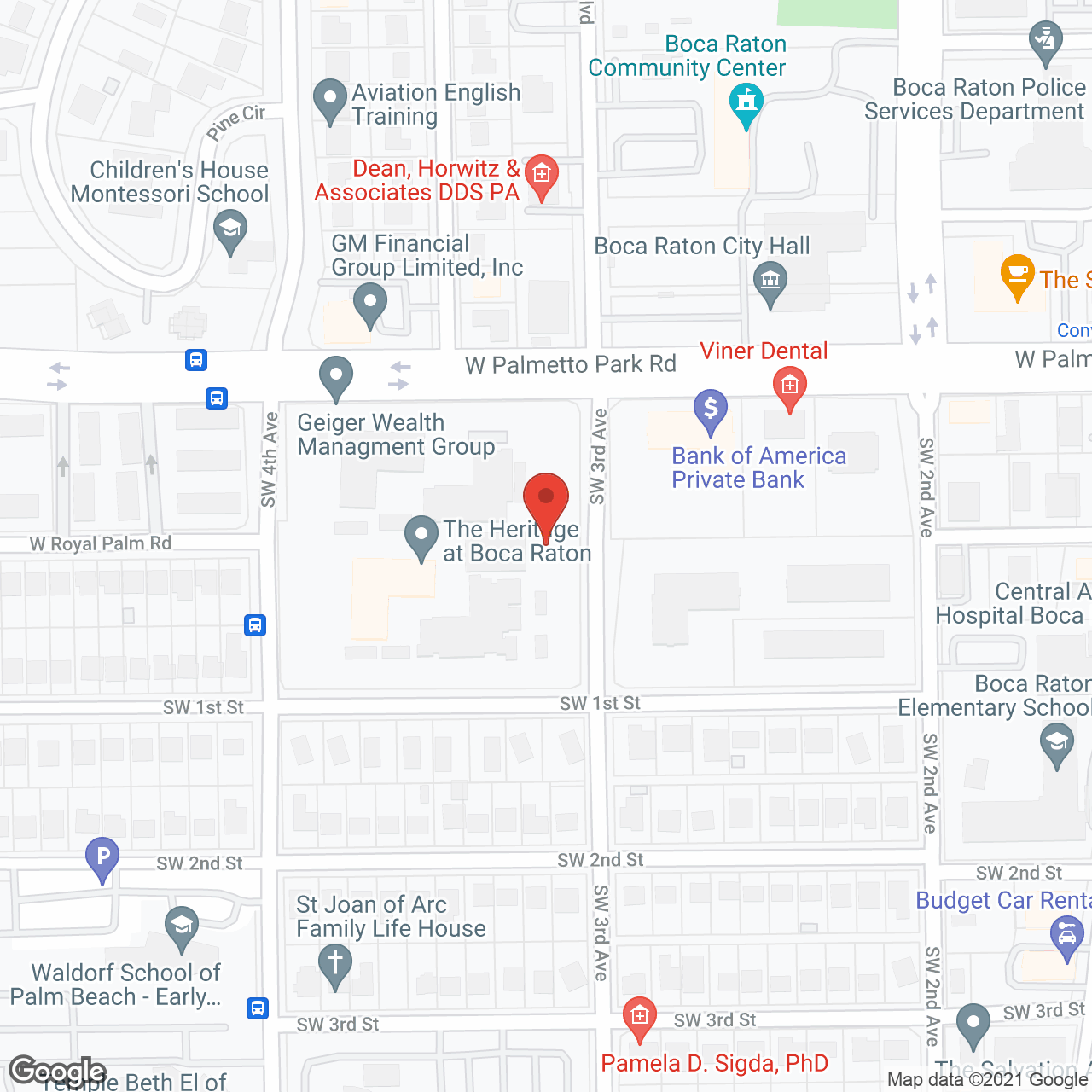 Upside East Boca in google map