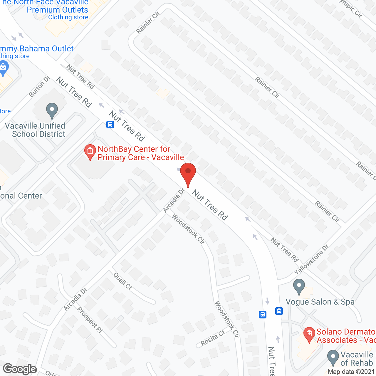 Pacifica Senior Living Vacaville in google map