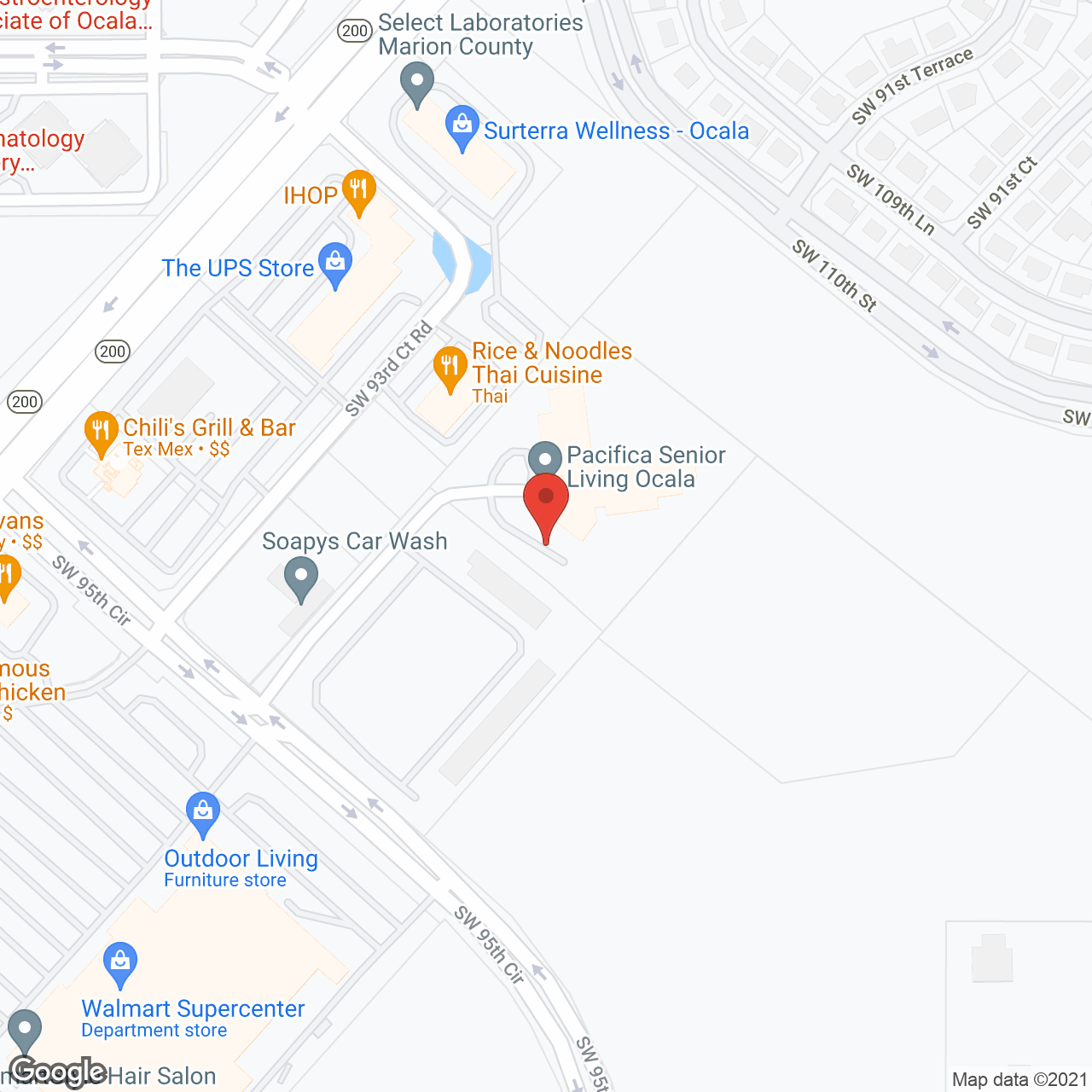 Pacifica Senior Living Ocala in google map