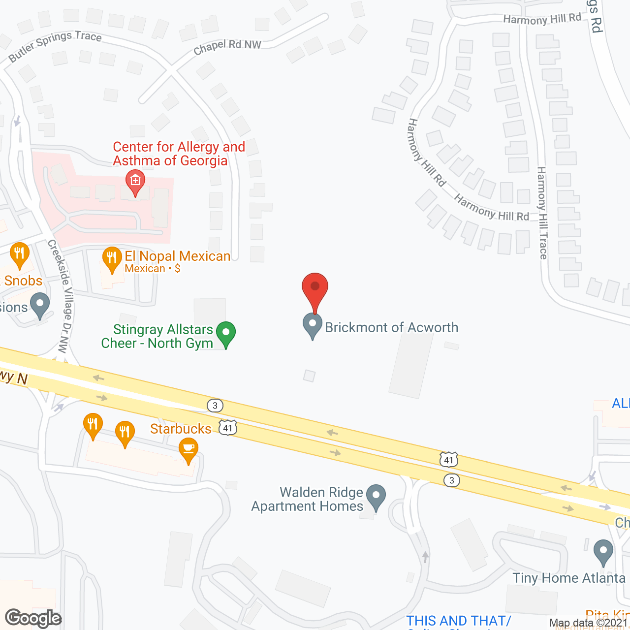 Brickmont of Acworth in google map