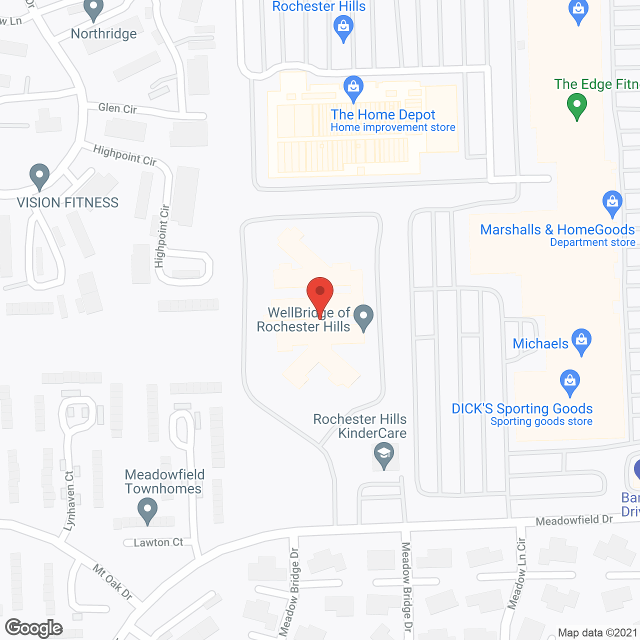 Wellbridge of Rochester Hills in google map