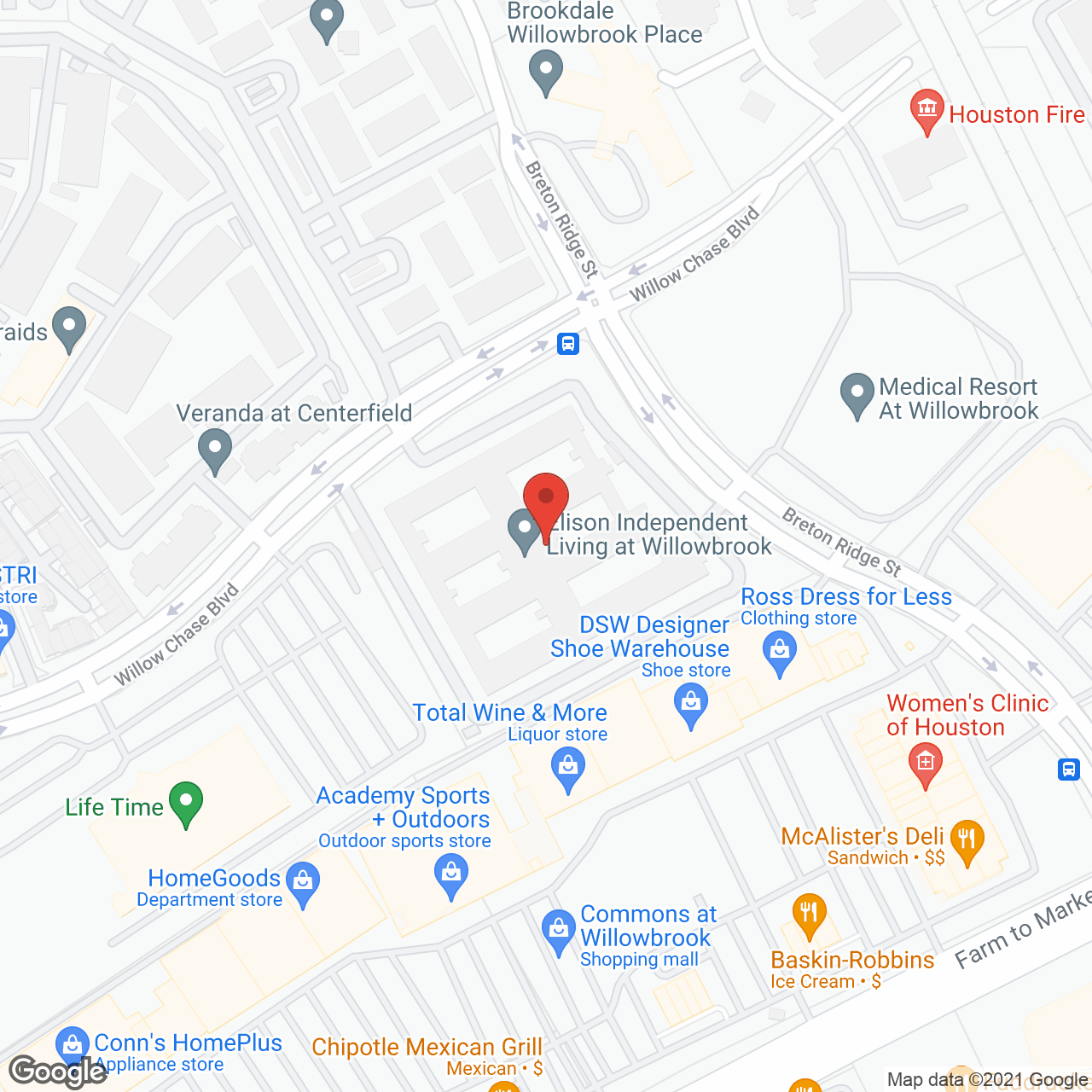Elison Independent Living at Willowbrook in google map