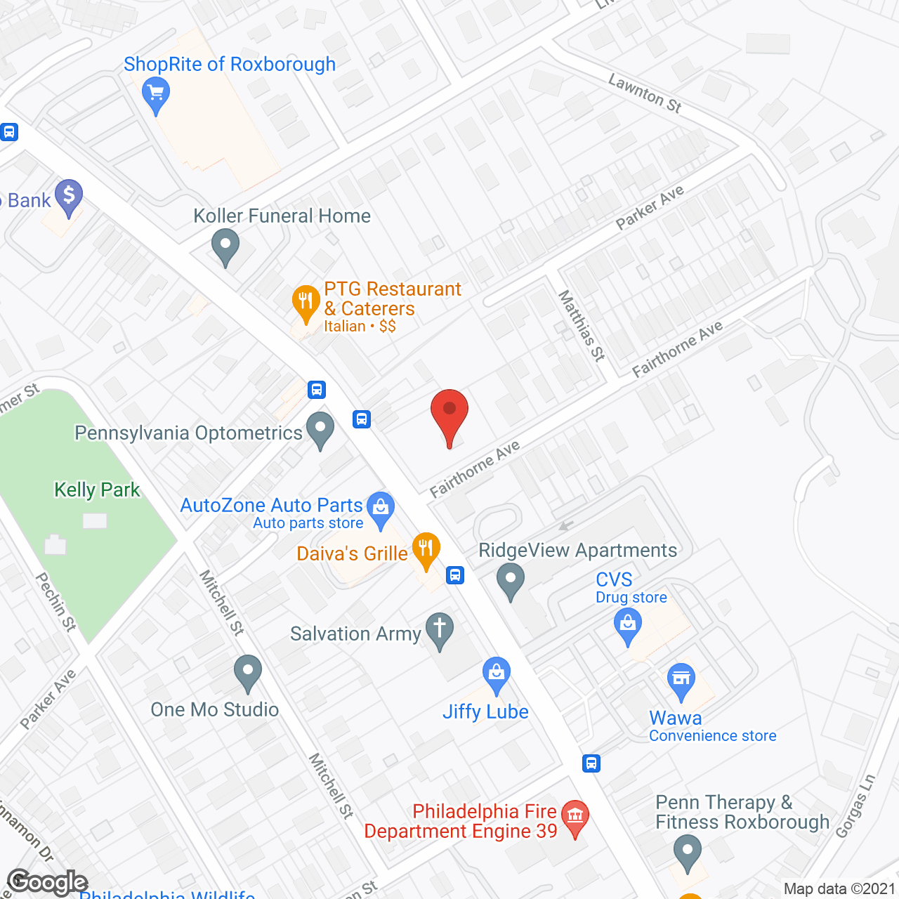Atria Lafayette Hill in google map