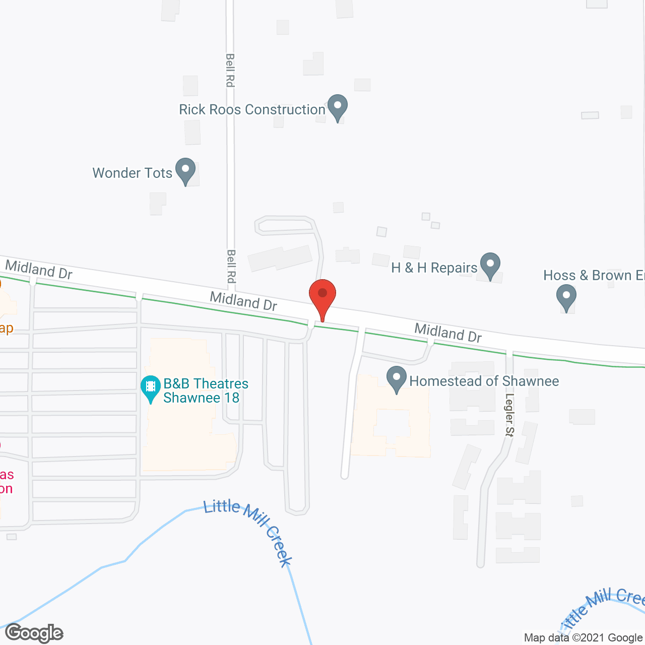 Homestead of Shawnee in google map