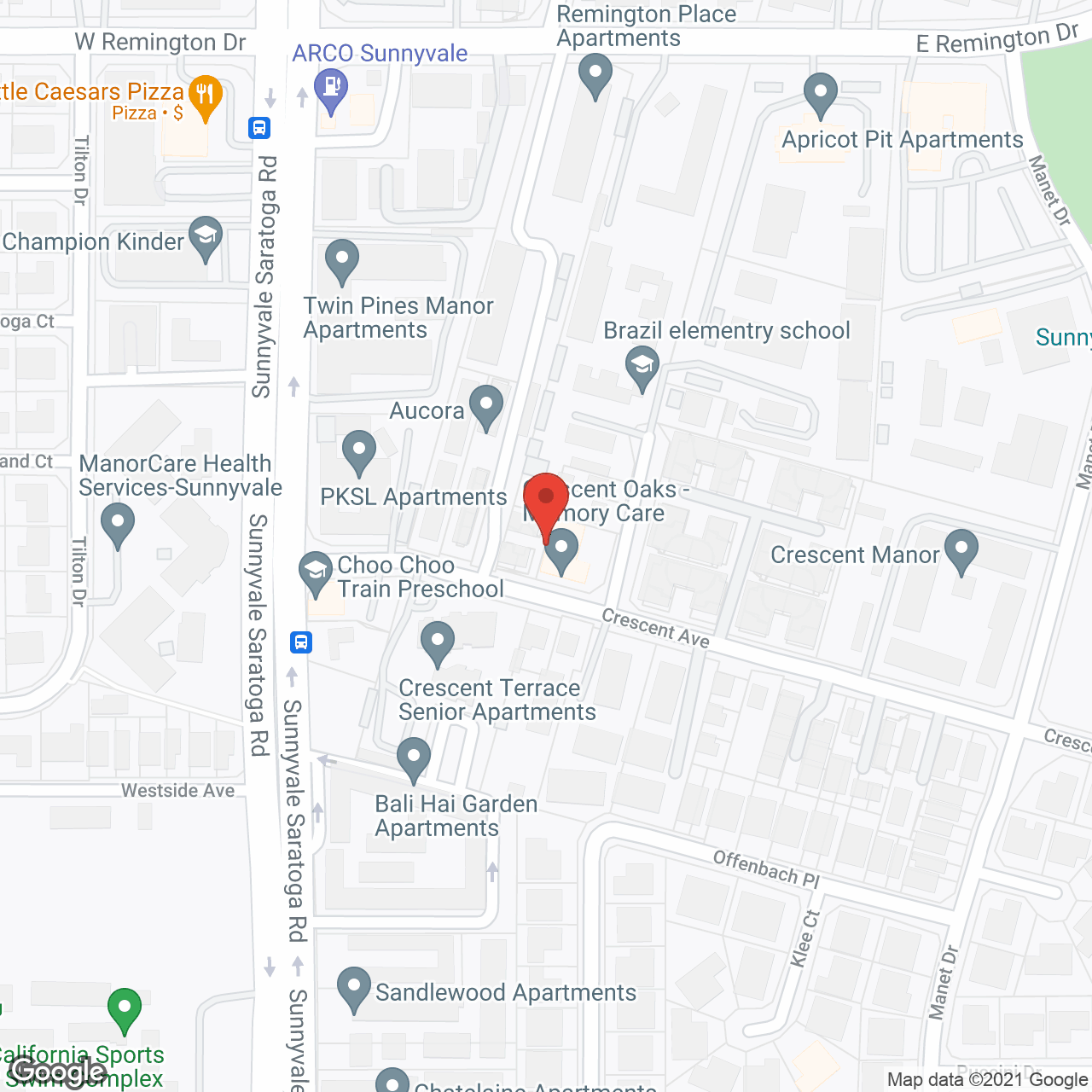 Crescent Oaks Memory Care in google map