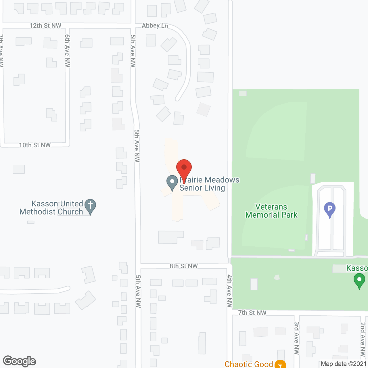 Prairie Meadows in google map