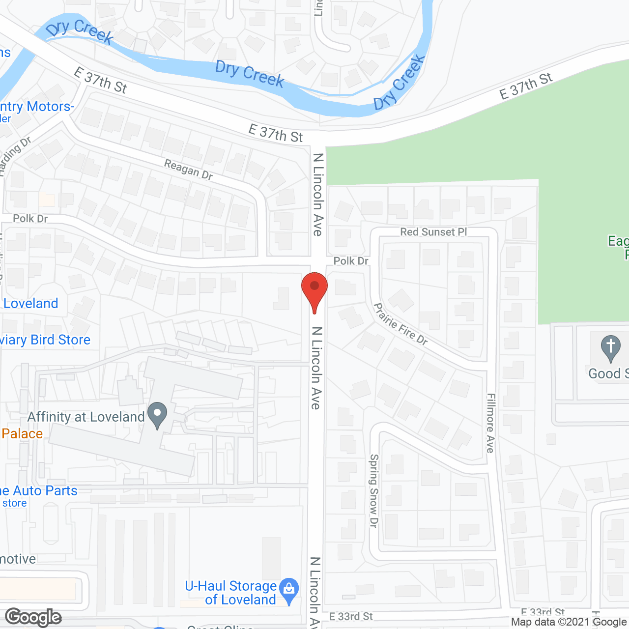 Affinity at Loveland in google map
