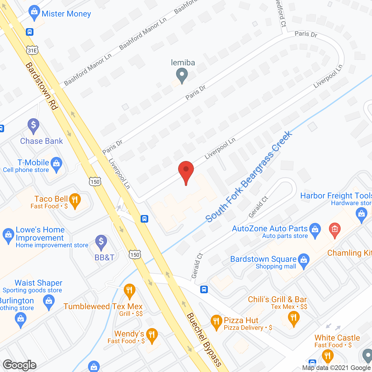 Creekside on Bardstown in google map