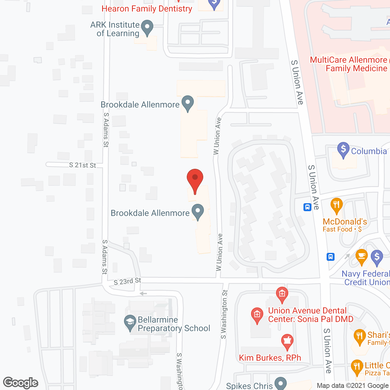 Brookdale Allenmore AL in google map