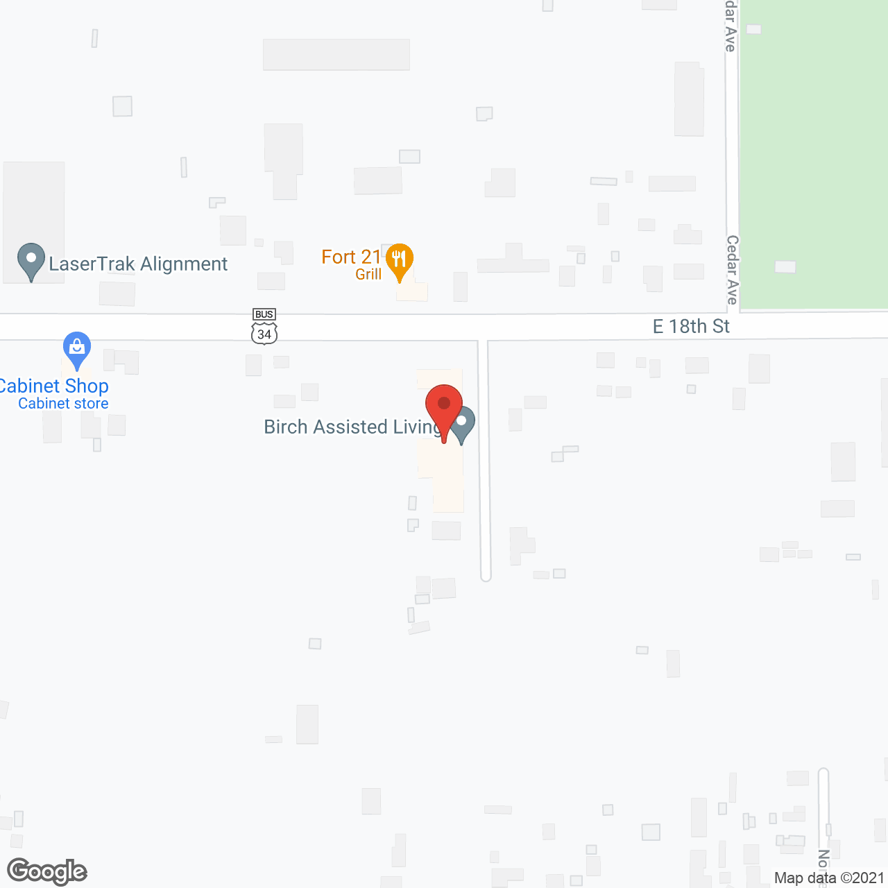 Birch Assisted Living in google map