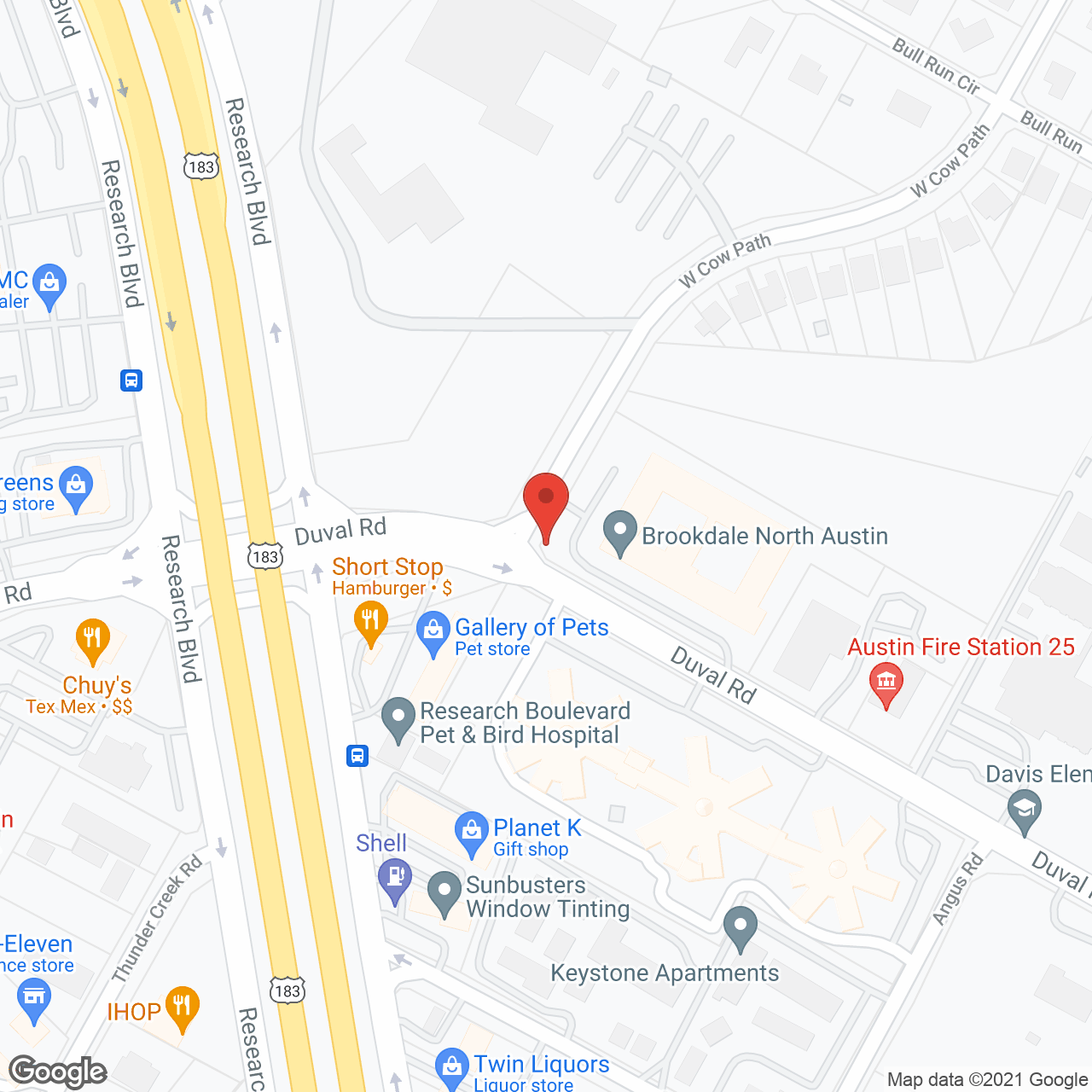 Brookdale North Austin in google map