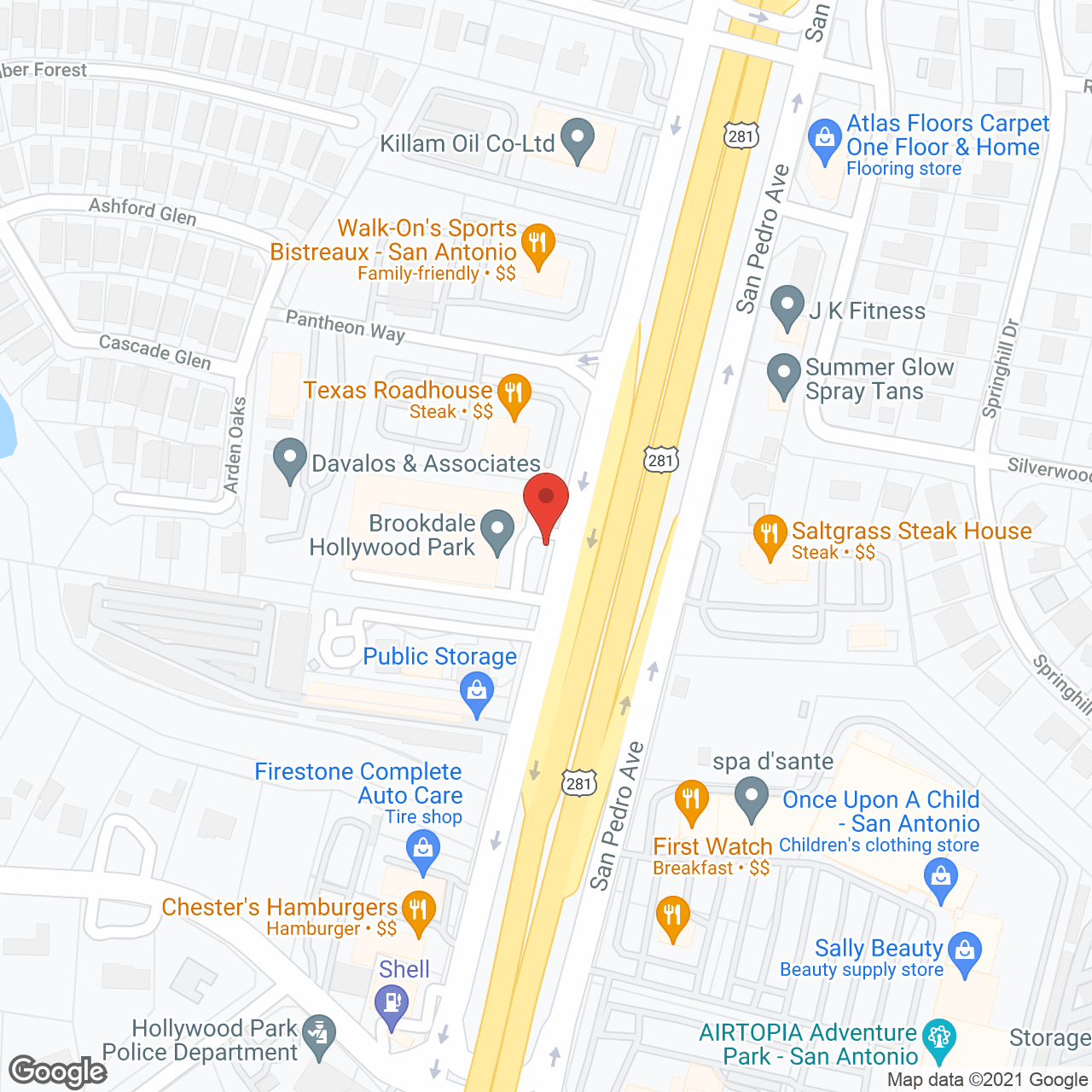 Brookdale Hollywood Park in google map