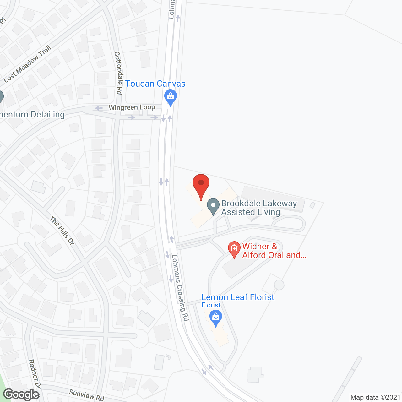 Brookdale Lakeway in google map