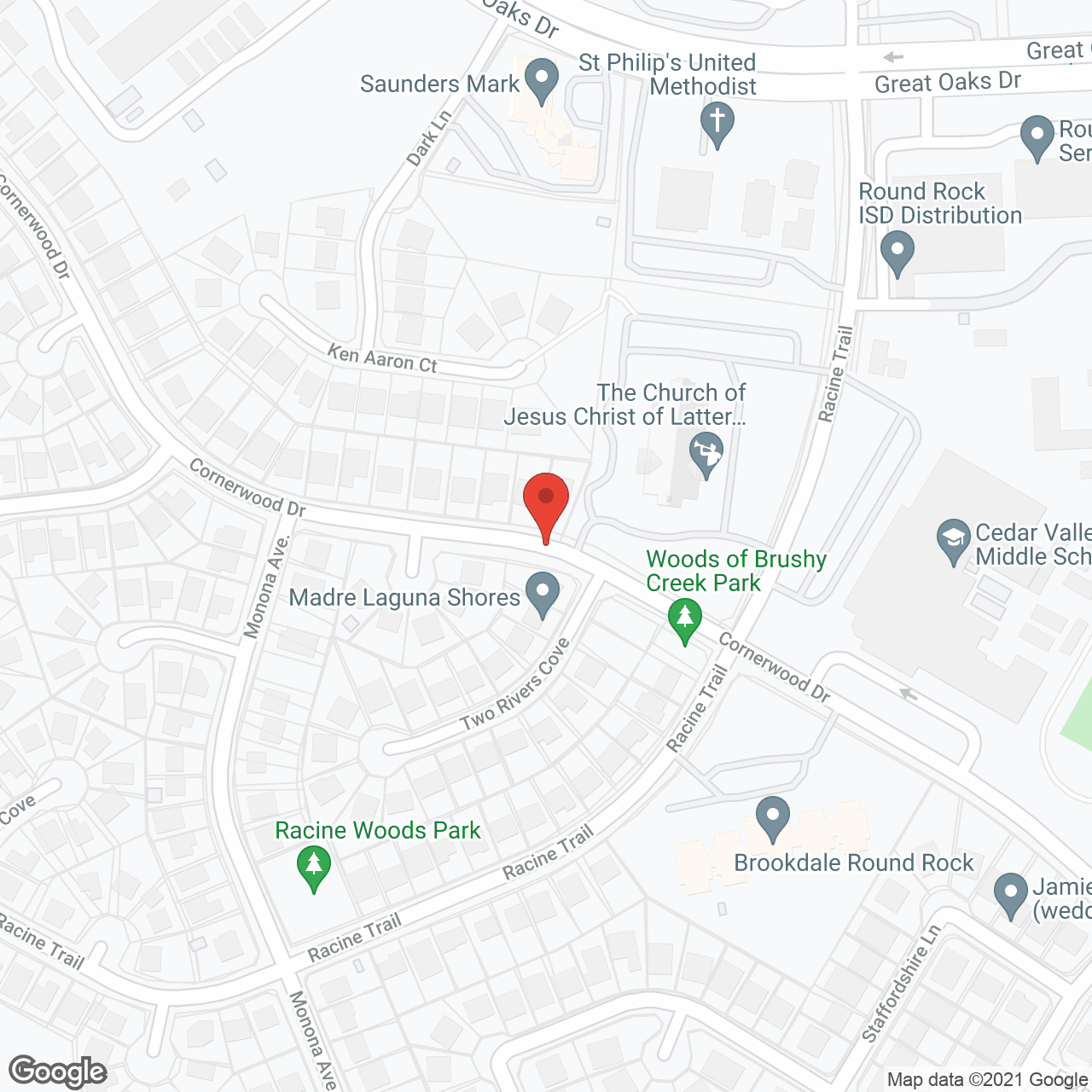 Brookdale Round Rock in google map