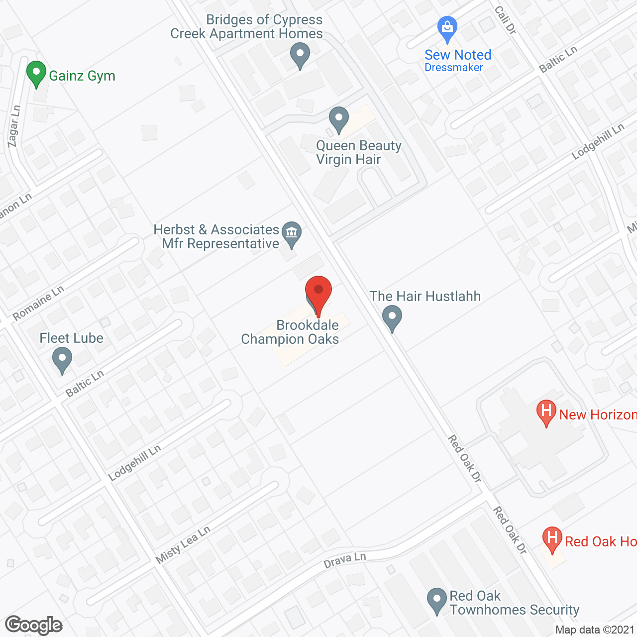 Brookdale Champion Oaks in google map