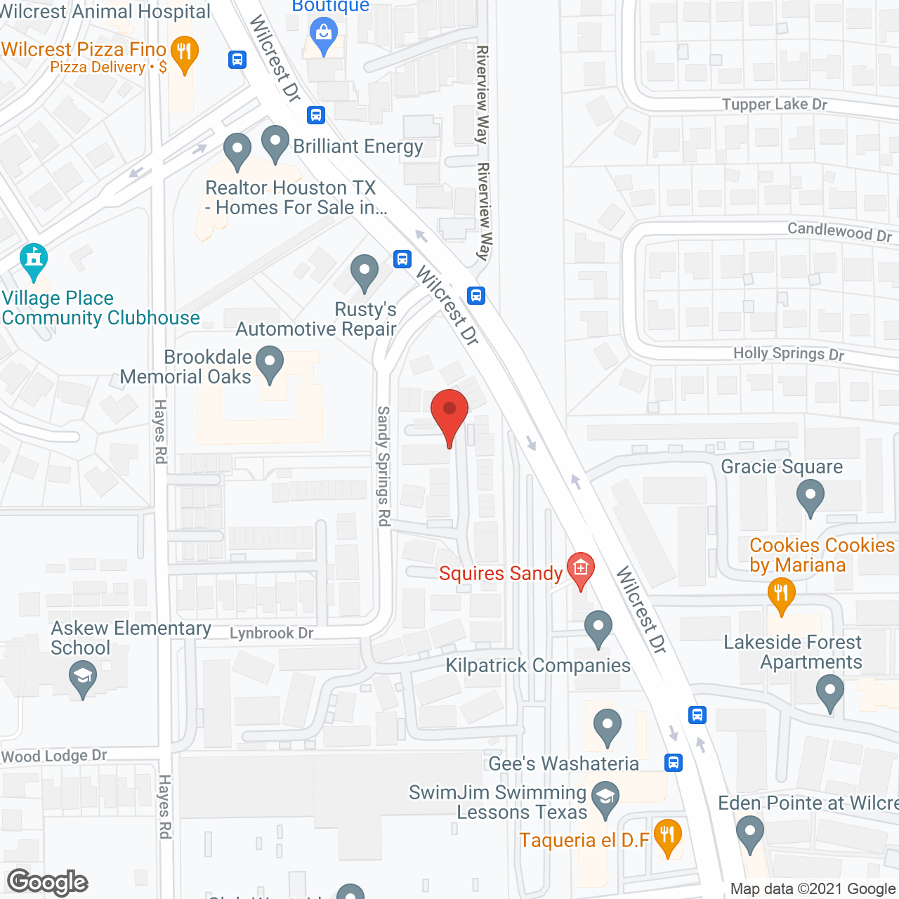 Brookdale Memorial Oaks in google map