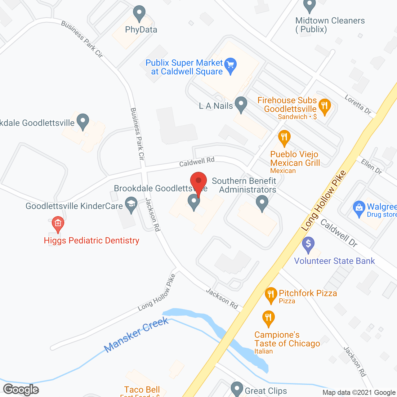 Brookdale Goodlettsville in google map