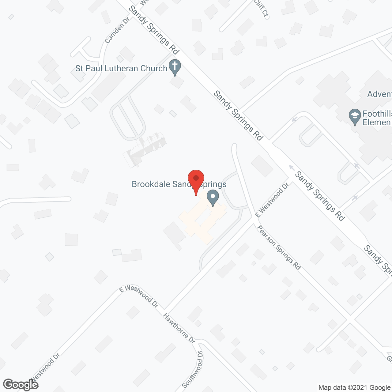 Brookdale Sandy Springs in google map