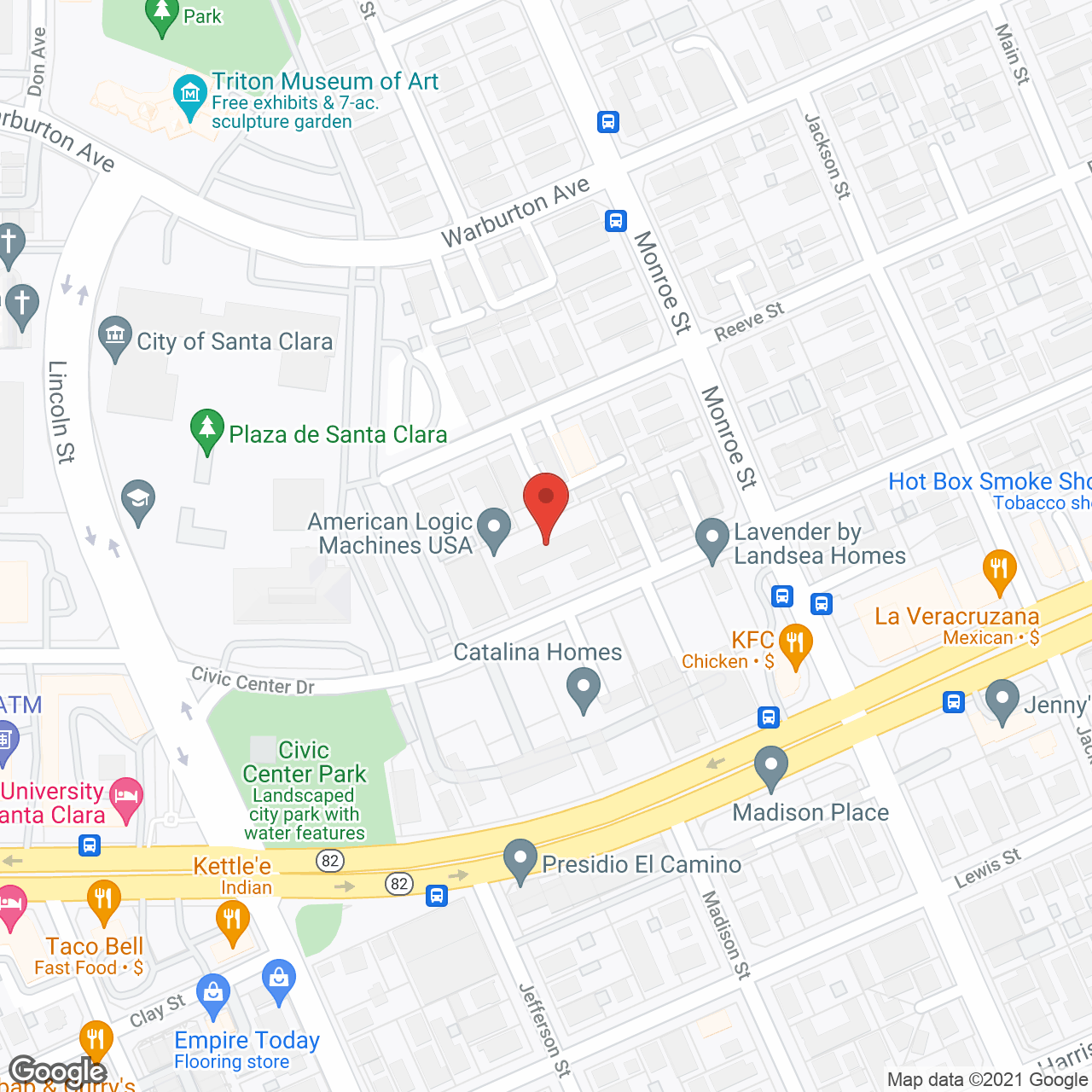 Civic Center at Santa Clara in google map