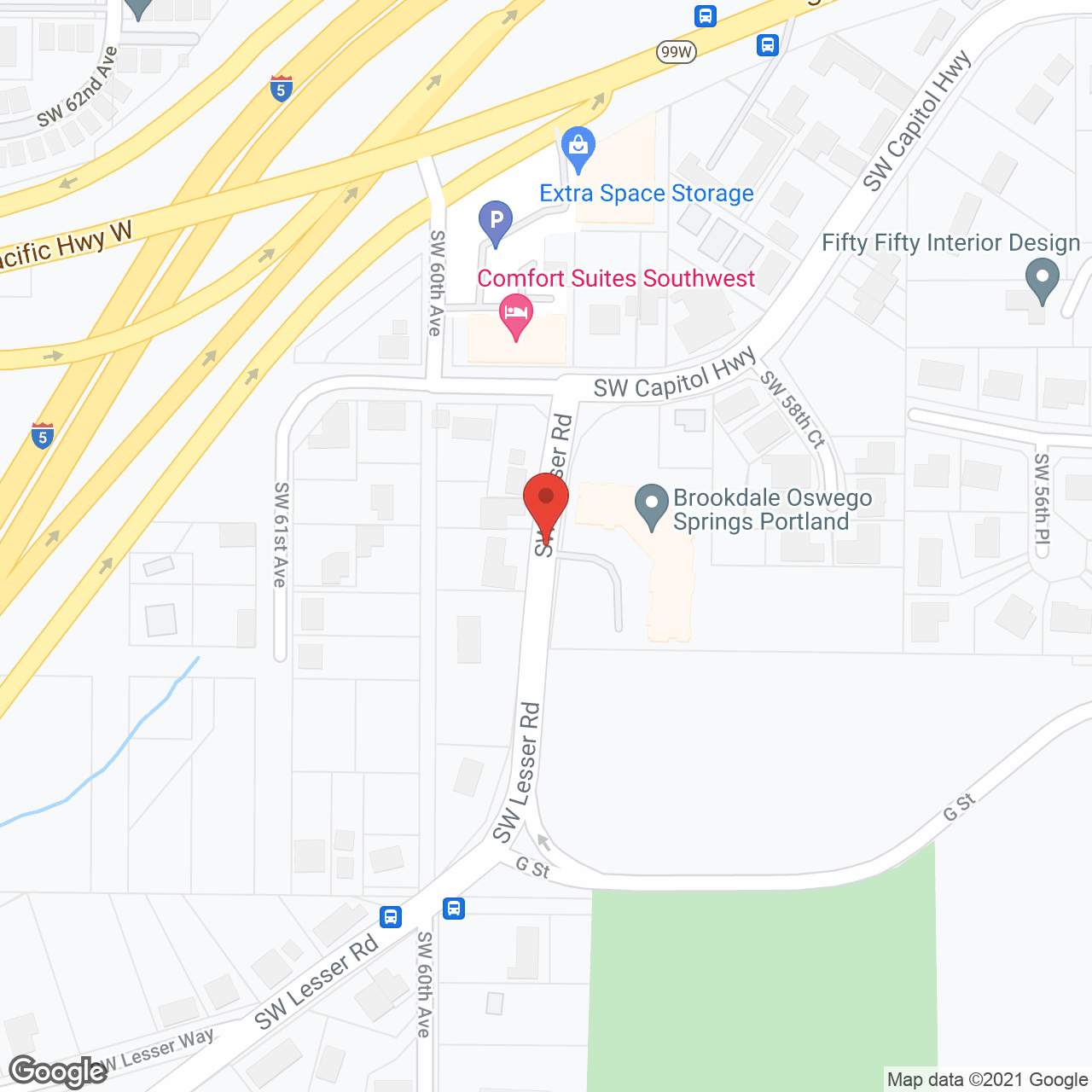 Brookdale Oswego Springs Portland in google map