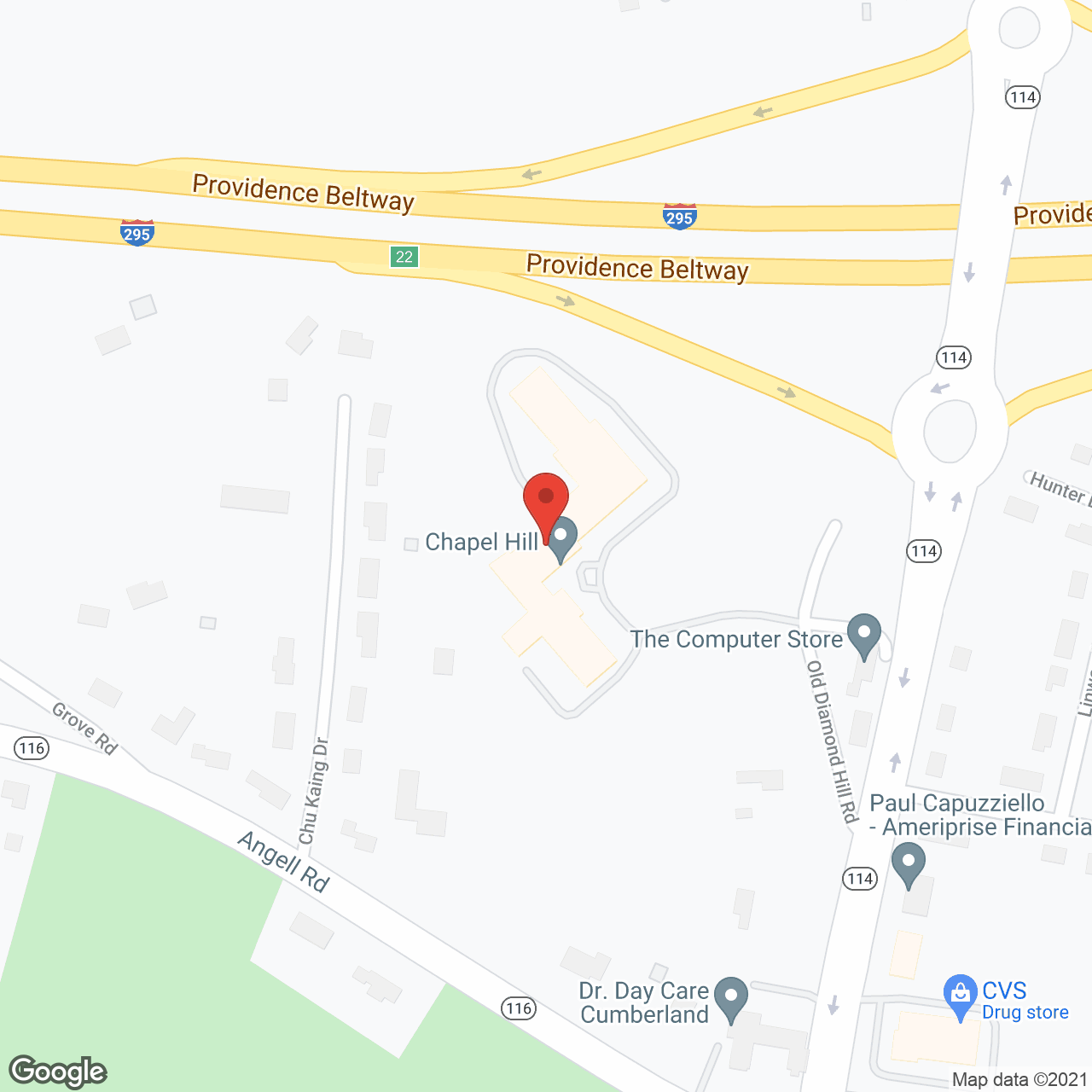 Chapel Hill Senior Living in google map