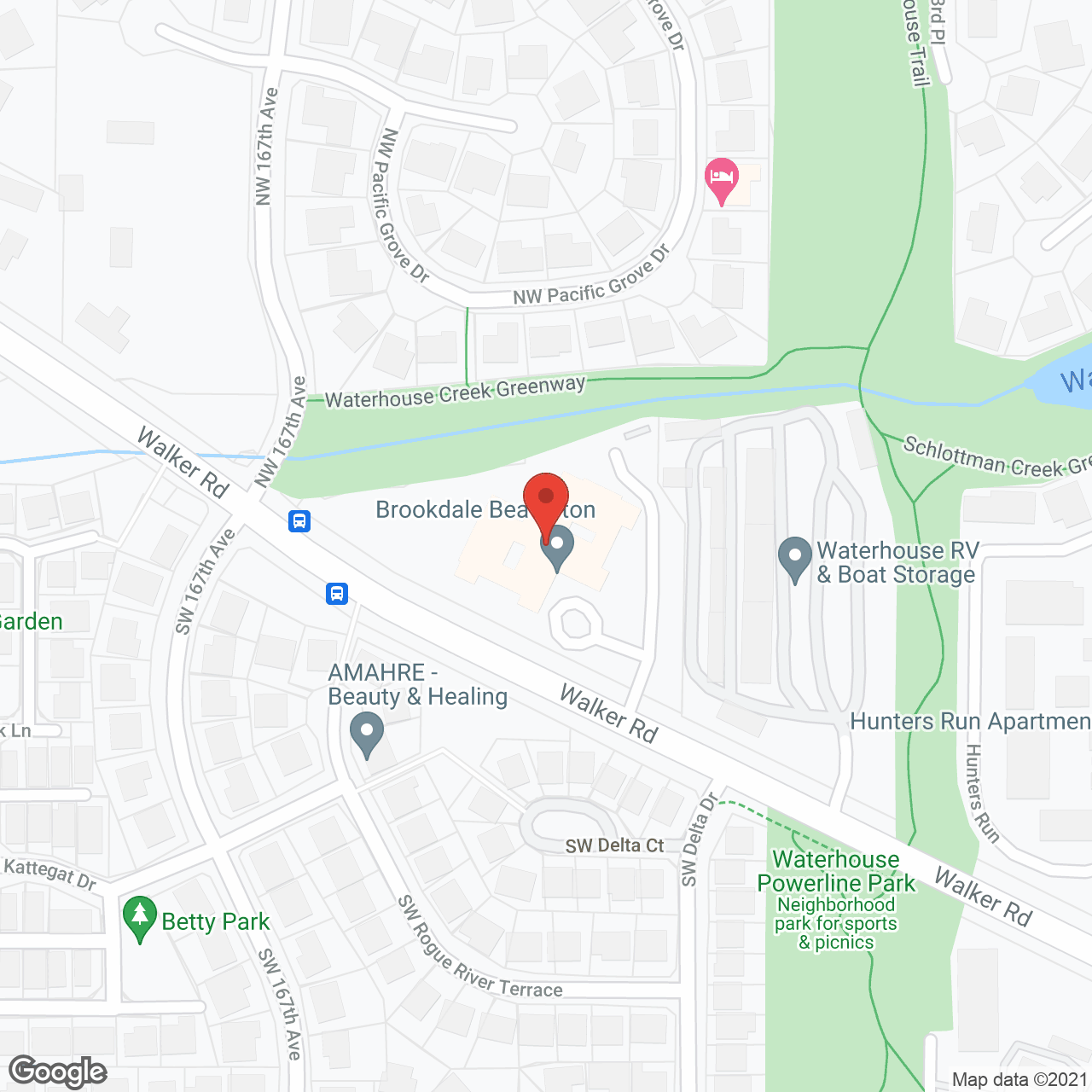 Brookdale Beaverton in google map