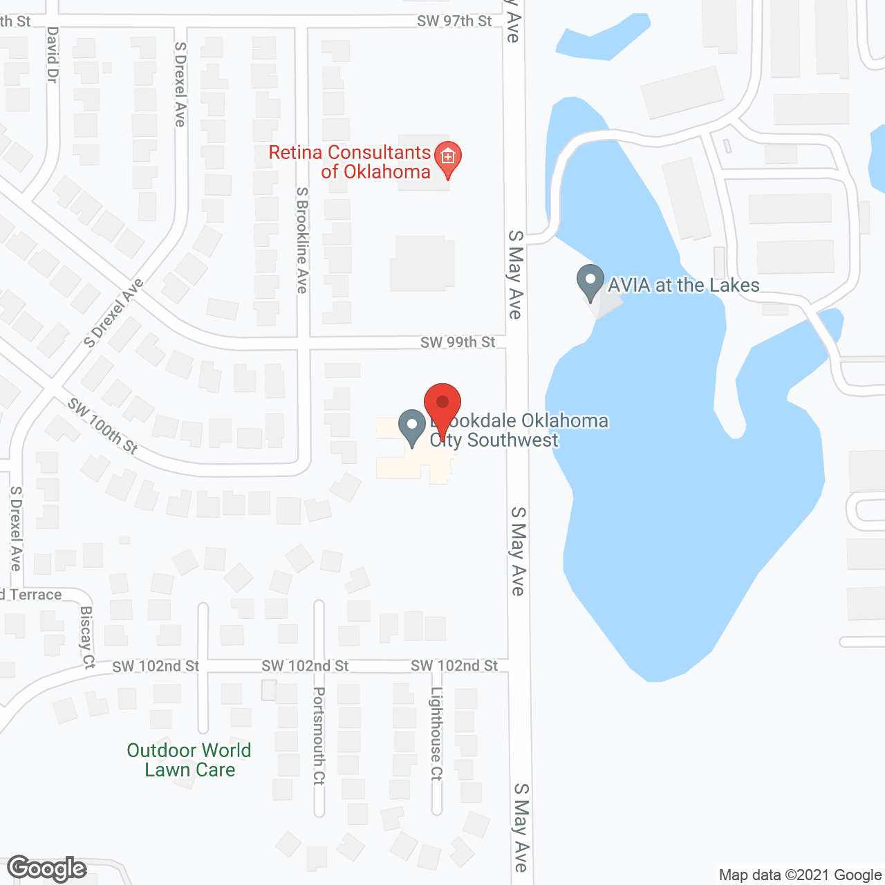 Brookdale Oklahoma City Southwest in google map