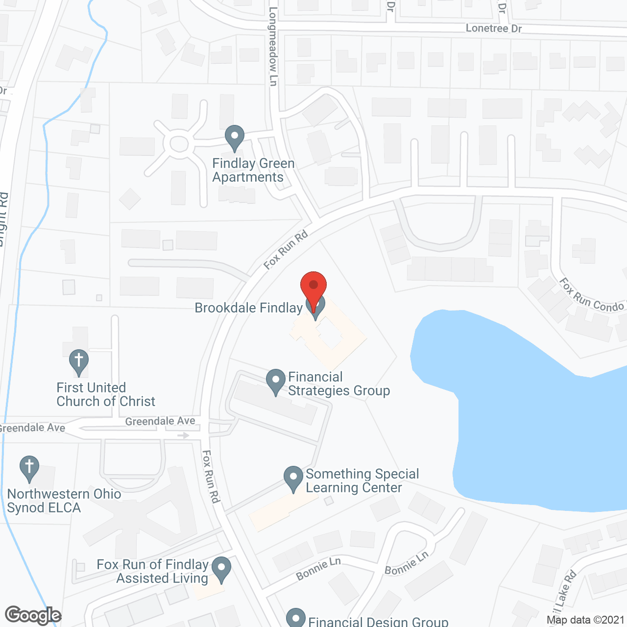 Brookdale Findlay in google map