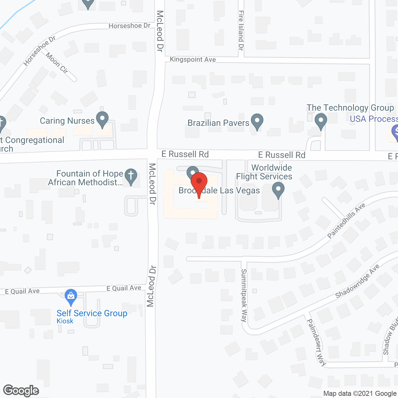Brookdale Las Vegas in google map