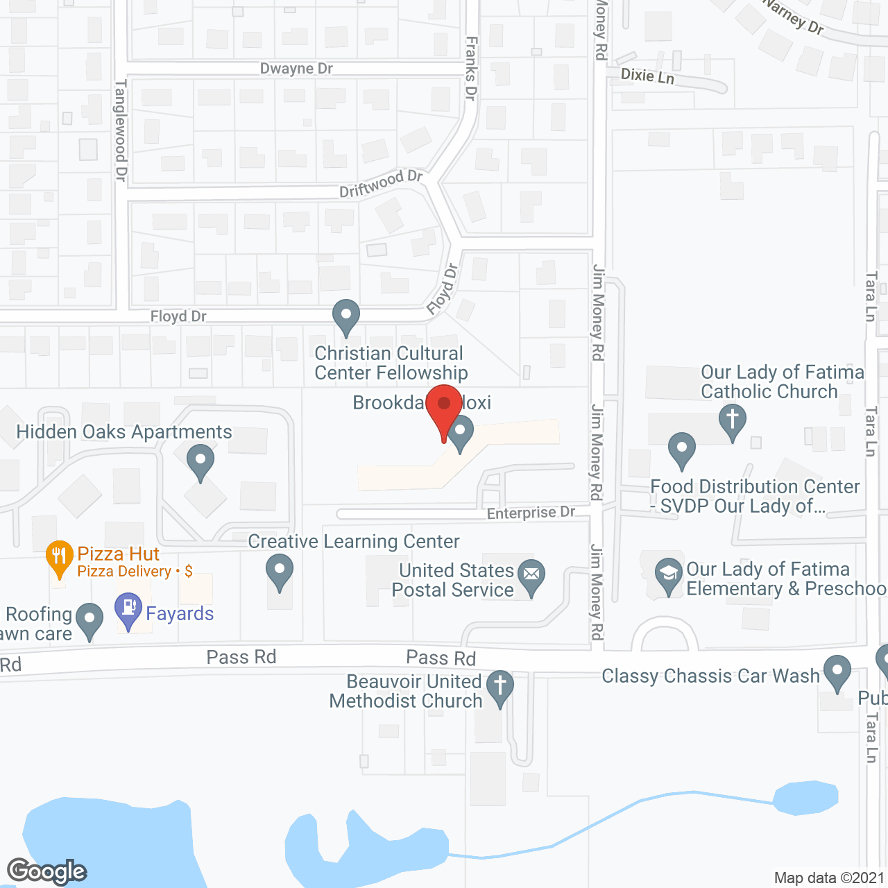 Brookdale Biloxi in google map