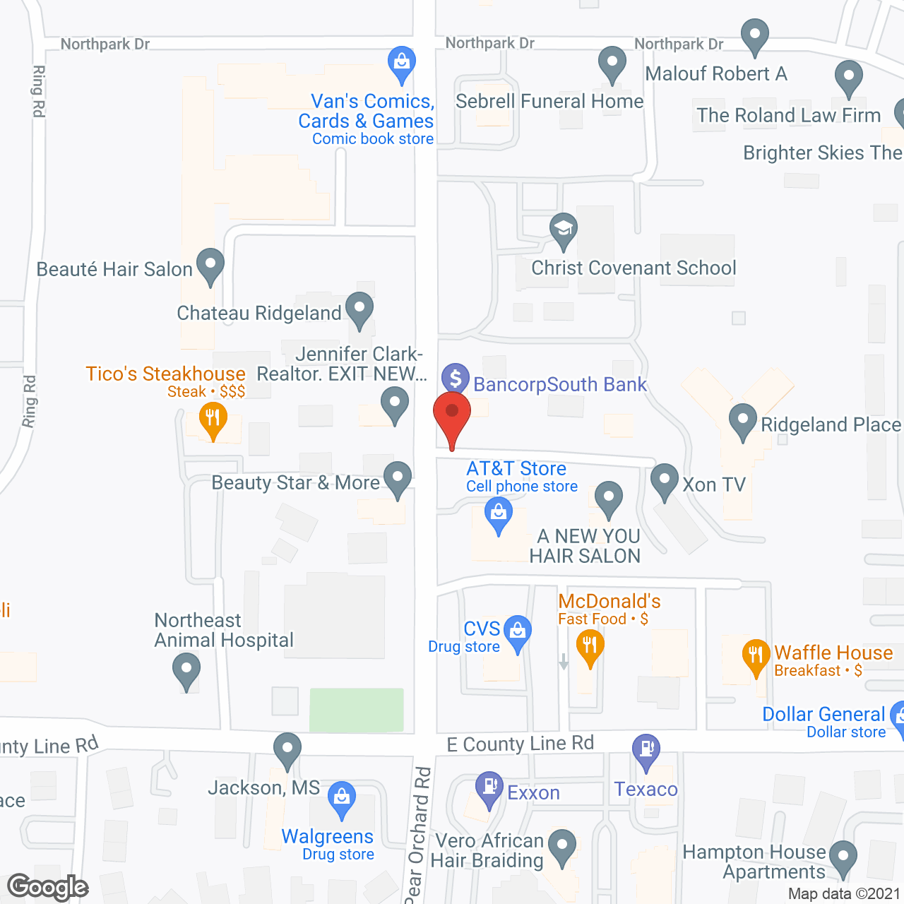 Ridgeland Place in google map