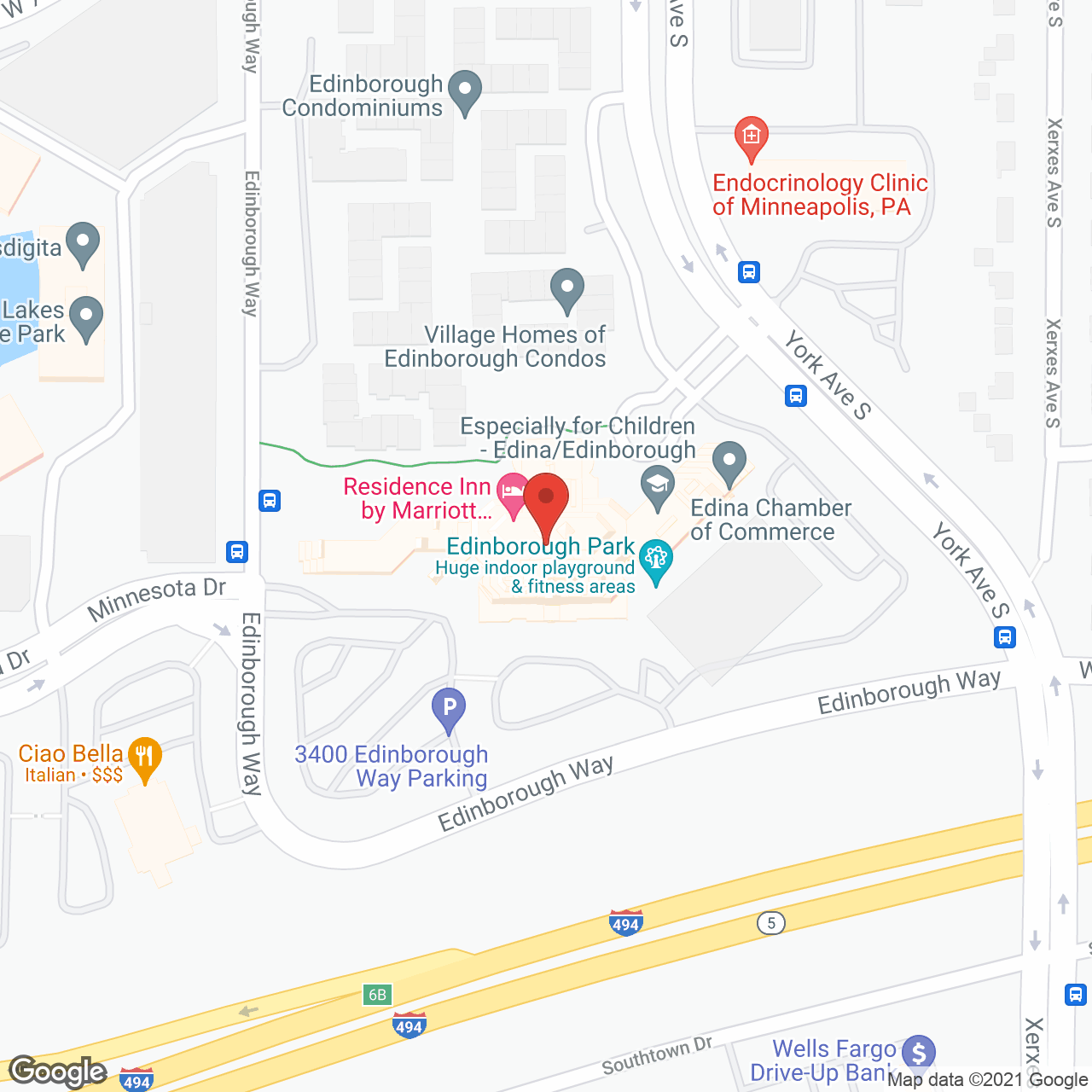 Brookdale Edina in google map