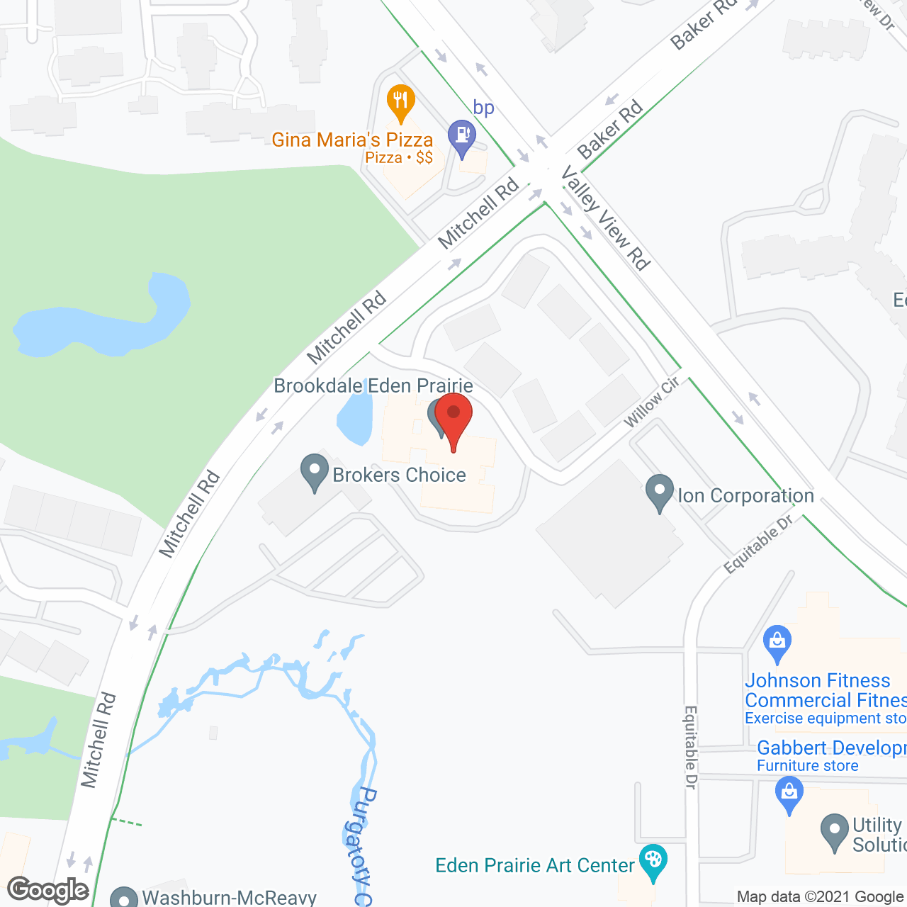 Brookdale Eden Prairie in google map