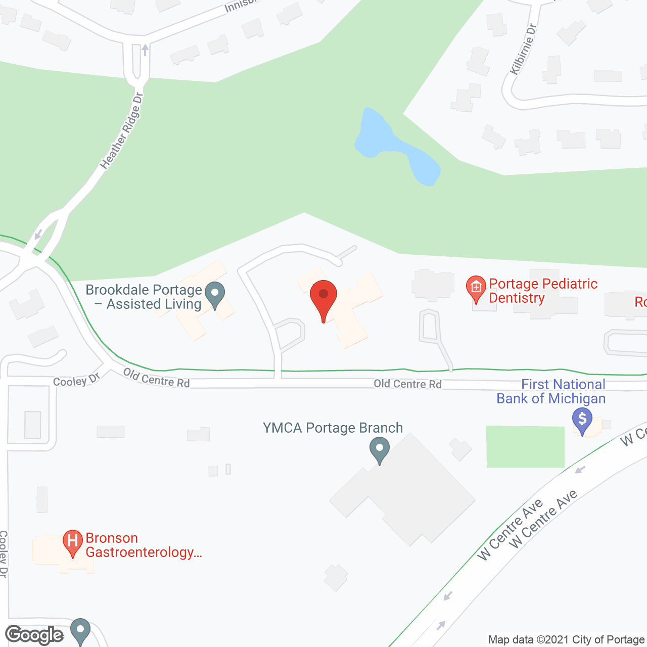 Brookdale Portage Assisted Living in google map