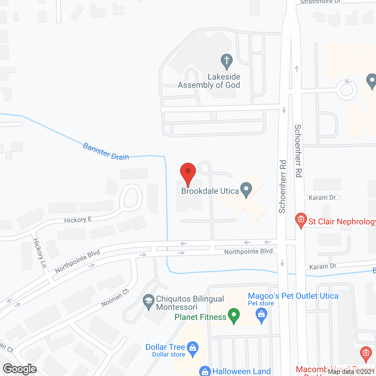 Brookdale Utica Memory Care in google map
