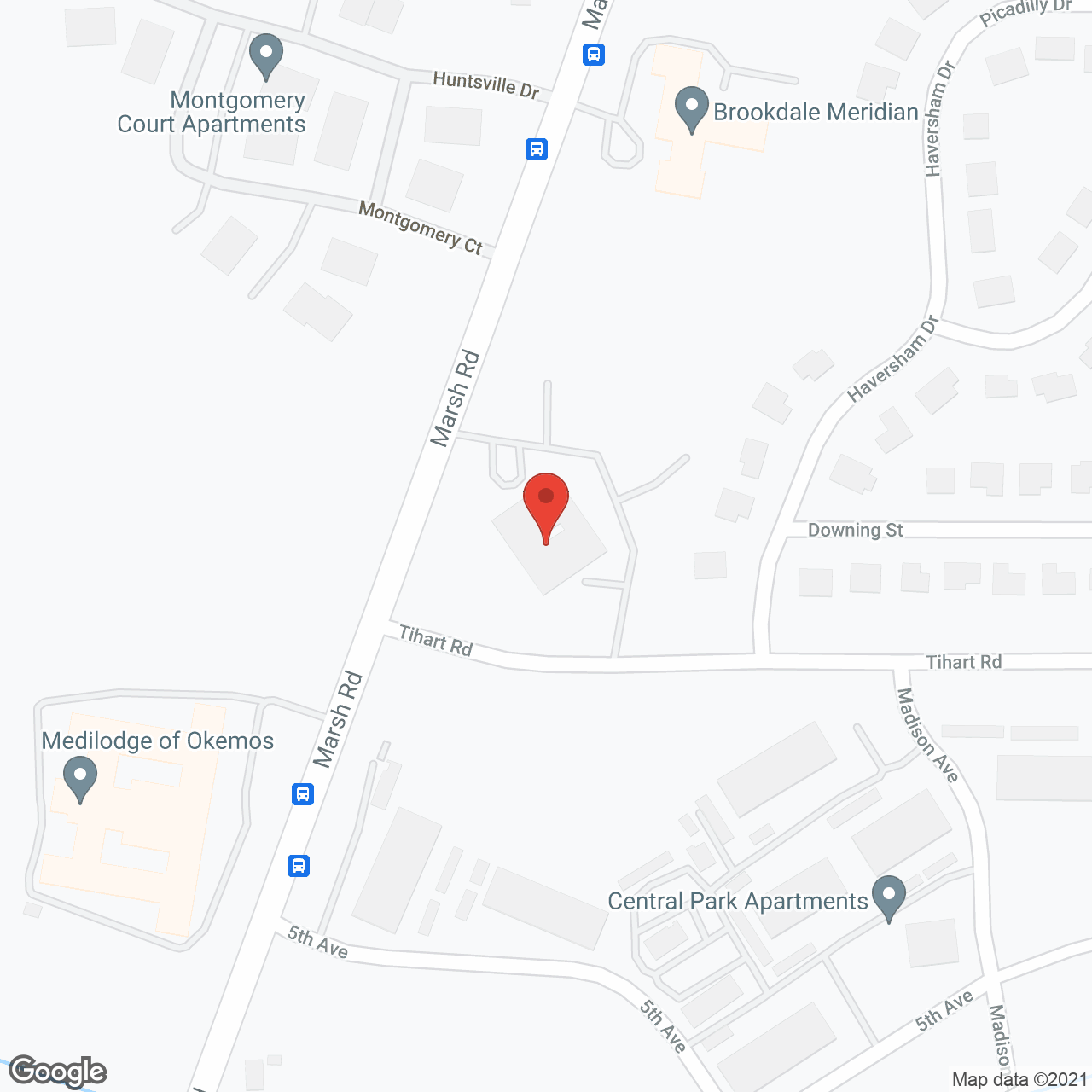 Brookdale Meridian MC in google map