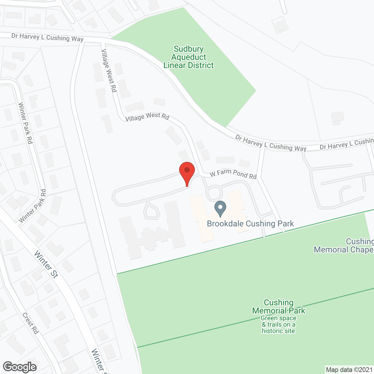 Brookdale Cushing Park in google map