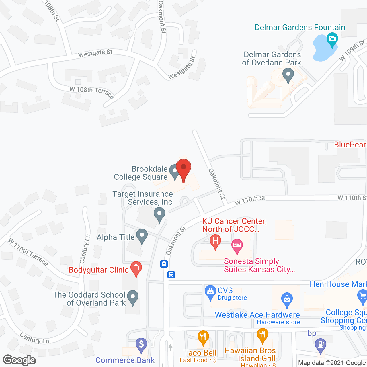 Brookdale College Square in google map